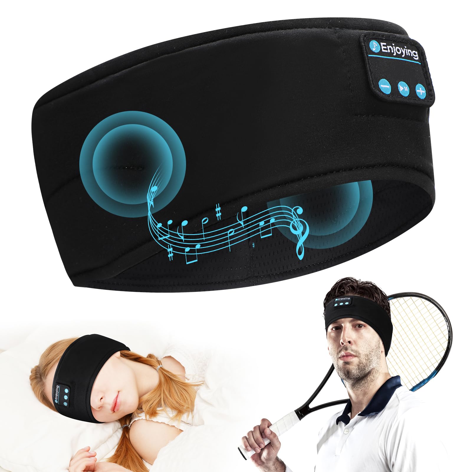 Load video: Ecouteur sans fil, casque de sommeil en forme du bandeau de sport