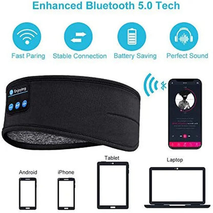 Ecouteur sans fil Bluetooth, casque de sommeil et bandeau de sport